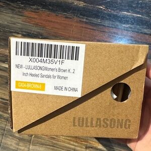 LULLASONG Tan Heeled Sandals for Women